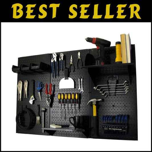 4 ft. Industrial Metal Pegboard Organizer Kit - Ultimate Tool Storage Solution