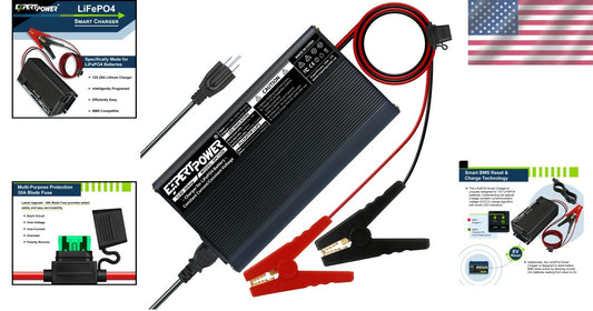 12V 20A Smart Charger for LiFePO4 Deep Cycle Batteries - Efficient & Reliable