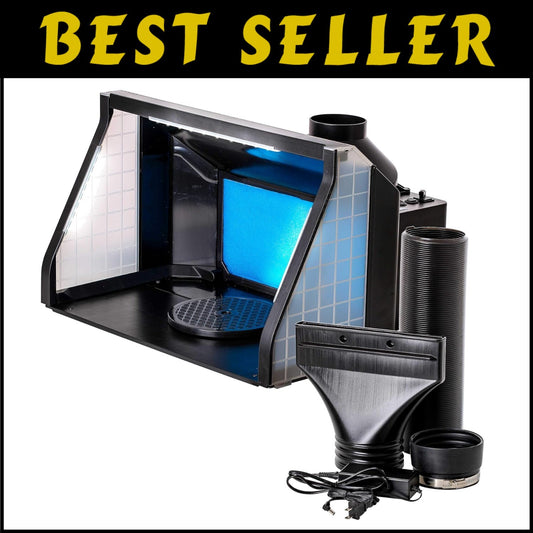 Portable Airbrush Paint Booth with Powerful Extraction & Built-in LED Lighting