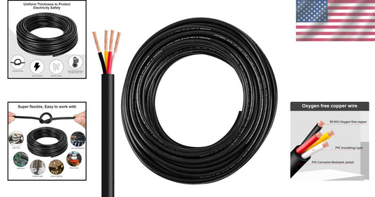 Versatile 14/4 AWG Stranded Cable for LED Lighting & Automotive Use - 26FT