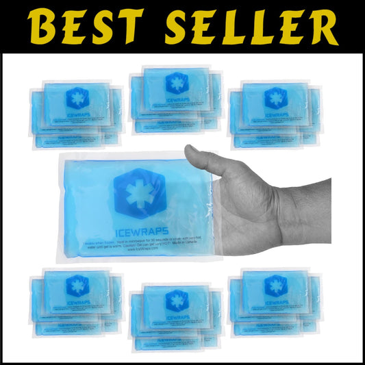 60-Packs Hot & Cold Gel Ice Packs for Instant Pain Relief - Flexible & Reusable
