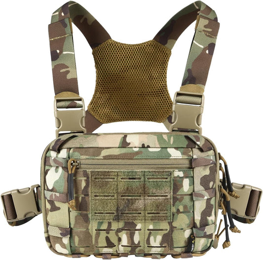 Durable 500D Tactical Chest Pack with CCW Compartment - Ambidextrous Design