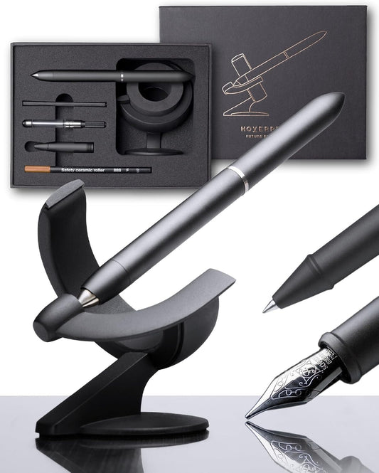 Elegant Hoverpen Future - Fine Nib Luxury Dual Pen Set for Sophisticated Gifting