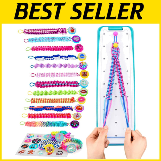 All-in-One Friendship Bracelet Kit for Girls: Looms, Threads & Stickers Galore!
