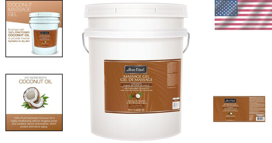 Hydrating Coconut Massage Gel, 5 Gal Pumpable - For Professional & Home Use