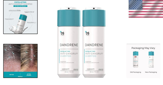 Dandrene Anti-Dandruff Shampoo - Exfoliating Formula for Itchy Scalp Relief