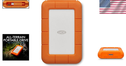 4TB USB-C External Hard Drive - Portable, Shockproof & Weather Resistant Storage