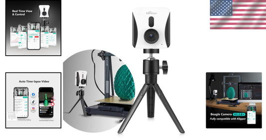 High-Quality 1080p 3D Printer Camera - Monitor & Control Your Prints Anytime