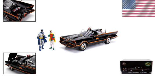 Die-cast Batmobile Vehicle and 3" Batman & Robin Figurines - Collector's Edition