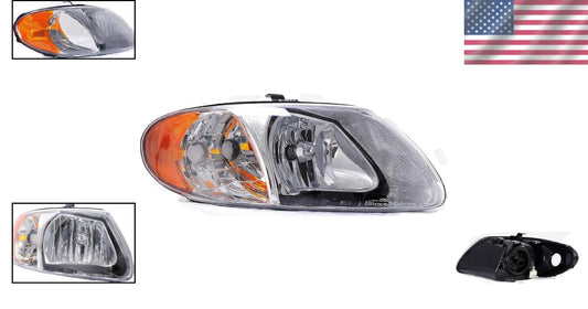 Durable Passenger Side Headlight for Chrysler Town & Country & Dodge Caravan