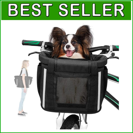 Quick-Release Pet Carrier Bike Basket - Durable, Stylish, and Versatile