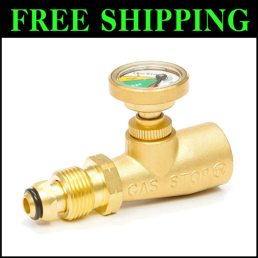 Effortlessly Installable Propane Gauge with Shut-Off – UL Listed Quality