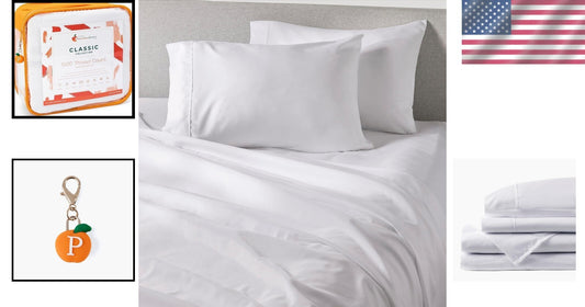 1500tc Classic White Sheet Set - Extra Soft Cooling for Hot Sleepers - Full Size