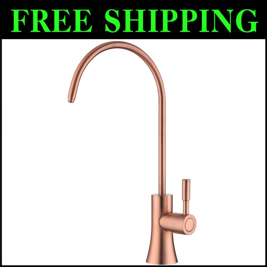 Antique Style Copper Water Filter Faucet with 360° Swivel Design for Kitchens