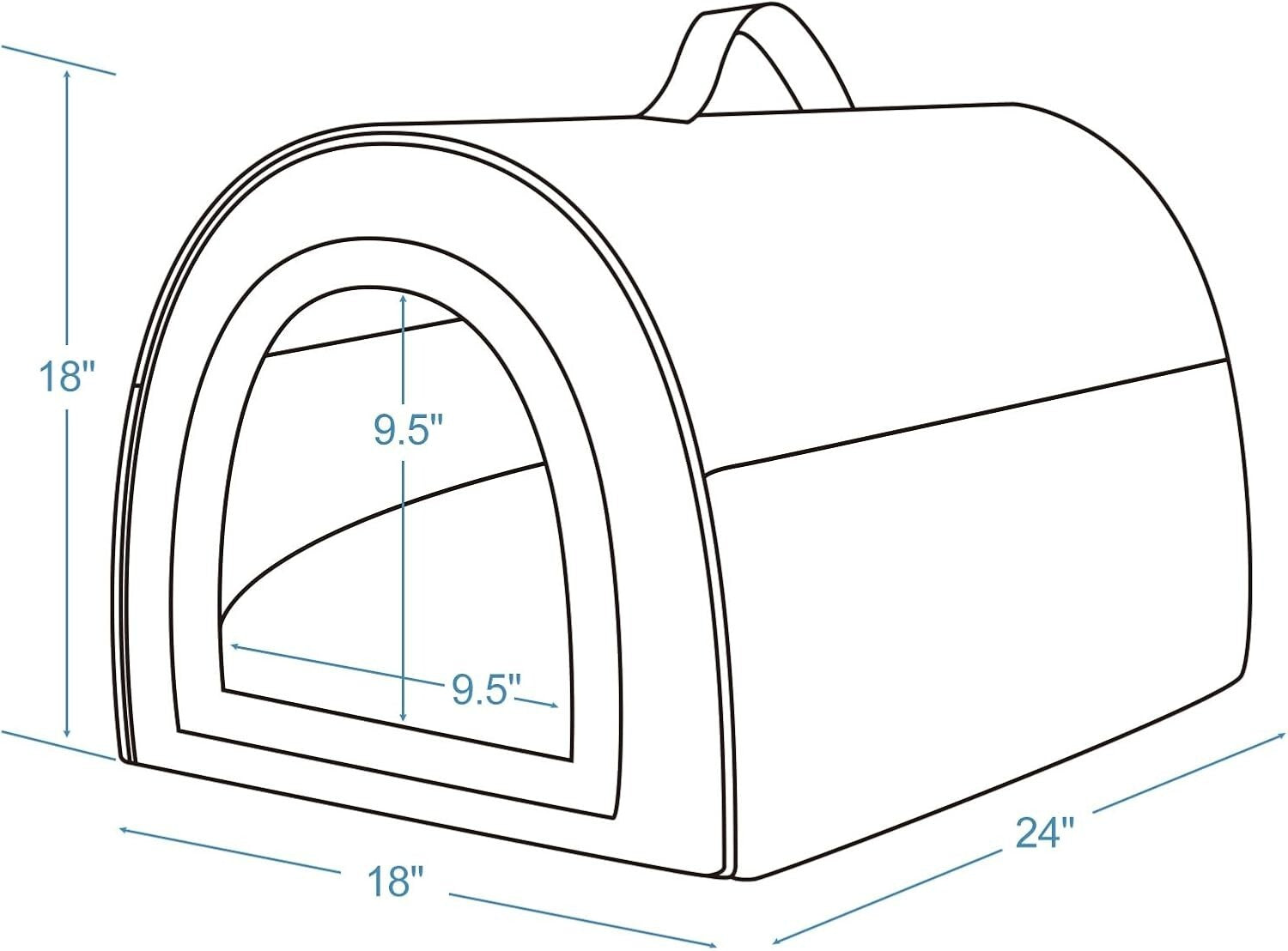 Portable Foldable Pet Tent - Stylish Dog House for Indoor & Outdoor Use