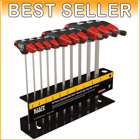 Alloy Steel Ball End Hex Key Set - 6-Inch Blades, 10-Piece Professional Kit