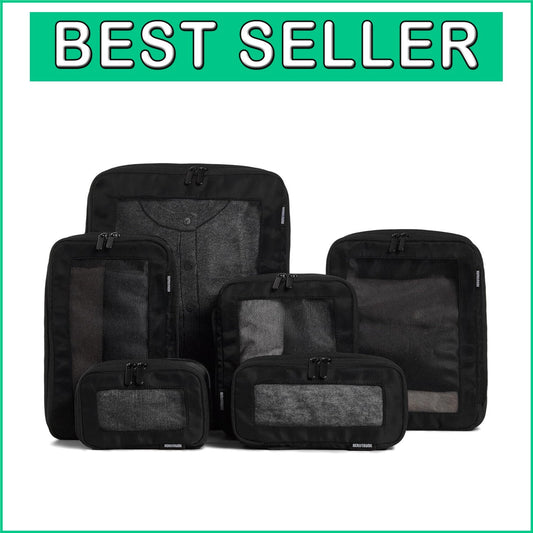 Durable Nylon Packing Cubes - Lightweight 6-Pack Luggage Organizers for Travel