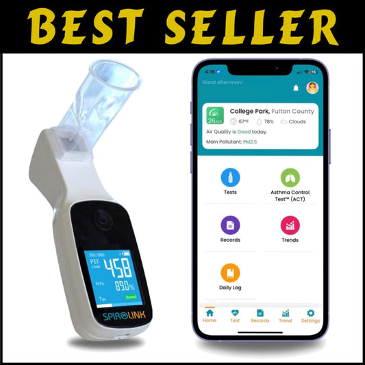 Durable Smart Spirometer with LCD Display - Ideal for Asthma & COPD Management