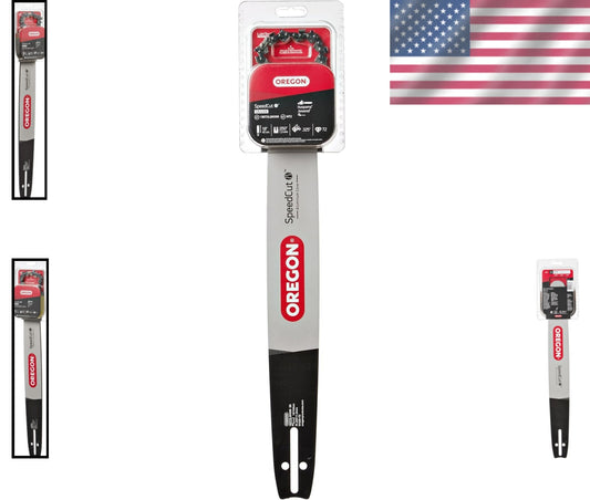 18-Inch Replacement Chainsaw Bar & Chain Combo - Lightweight Iron & Low Kickback