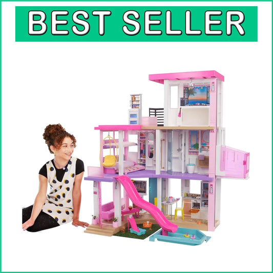 Customizable Dollhouse Playset - 43" DreamHouse with Lights and Elevator Access
