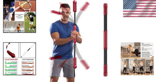 Elastic Fitness Bar - Multi-Functional Workout Stick for Home Gym Training