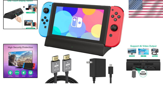 Replacement Nintendo Switch Dock - 4K Output, Lightweight with USB-C Charger