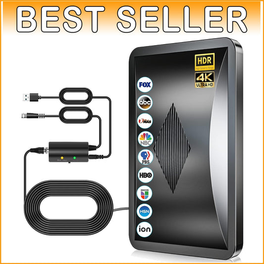 2025 Upgraded 2200+ Miles Long-Range 4K HDTV Antenna - Amplified Signal Booster