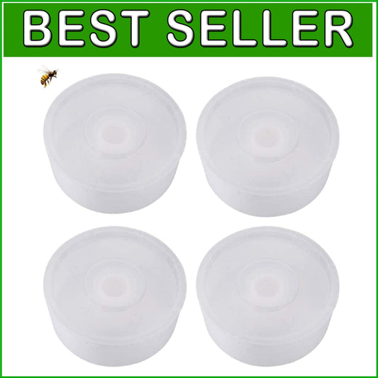 Effortless Bee Feeding - 4-Pack Transparent Bee Feeders with Easy Refill Design