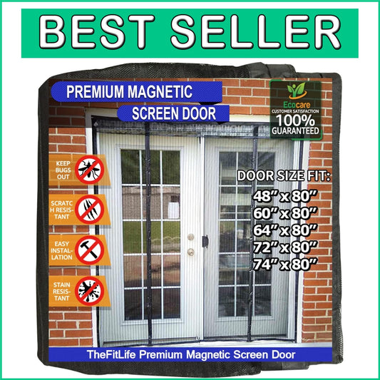 Premium Magnetic Screen Door for Patio - Automatic Closure & Pet-Friendly Design