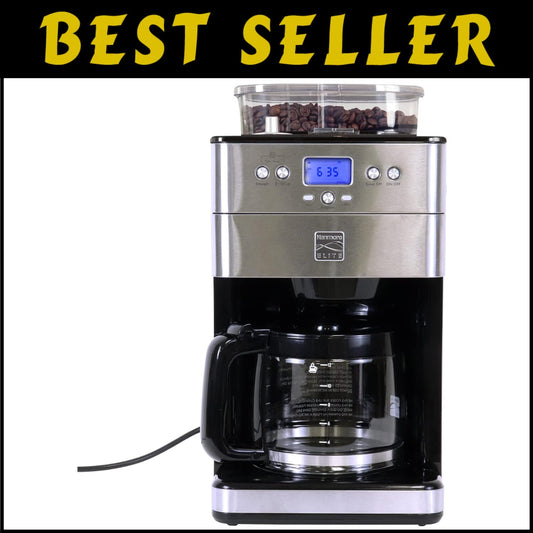 Versatile Kenmore Elite 12-Cup Coffee Maker - Grind & Brew with Custom Settings
