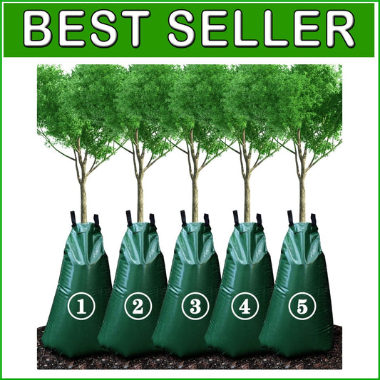 Efficient 20 Gallon PVC Tree Watering Bags - Reusable Drip Irrigation Set of 5
