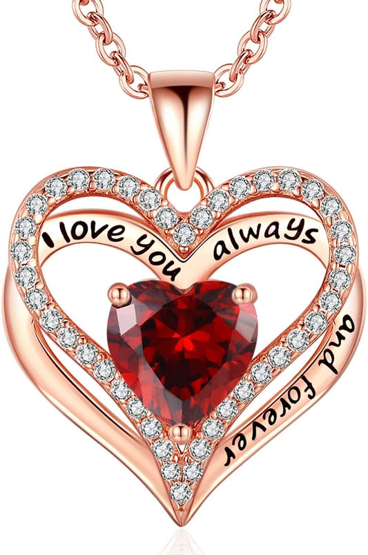 Elegant Rose Gold S925 Sterling Silver Heart Necklace for Women – Gift-Ready