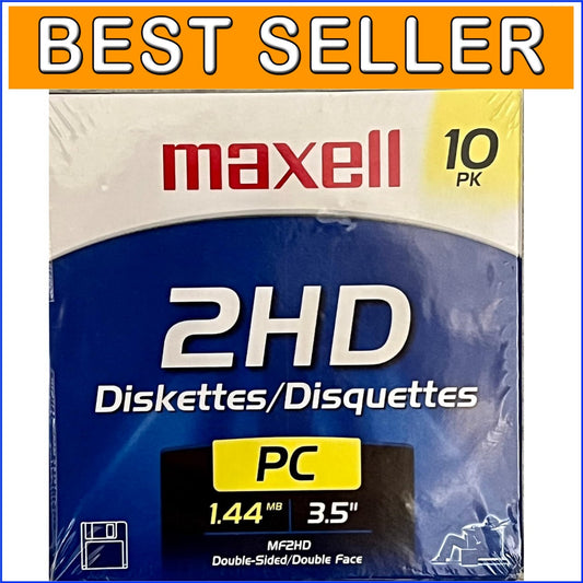 1.44MB 10-Pack of Classic 3.5” Floppy Disks - Perfect for Retro Tech Fans