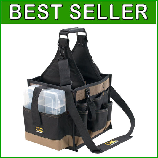 CLC Large Water-Repellent Tool Carrier with 22 Pockets & Multi-Compartment Tray