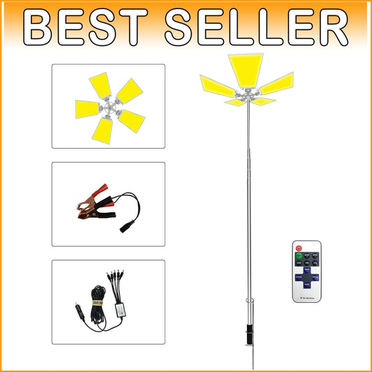 Durable 25000 Lumen LED Camping Light with Adjustable Height and Remote Control