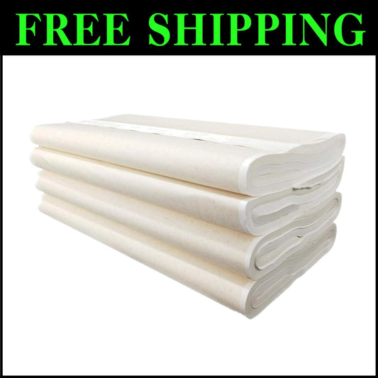Premium Smooth Xuan Calligraphy Paper - 100 Sheets 19.6x39.3 Inch for Artists