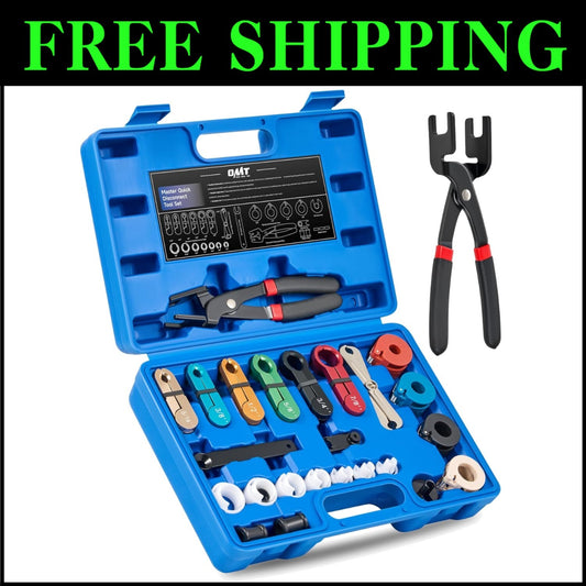 26-Piece Color-Coded Fuel Line Disconnect Tool Set for Easy Vehicle Maintenance