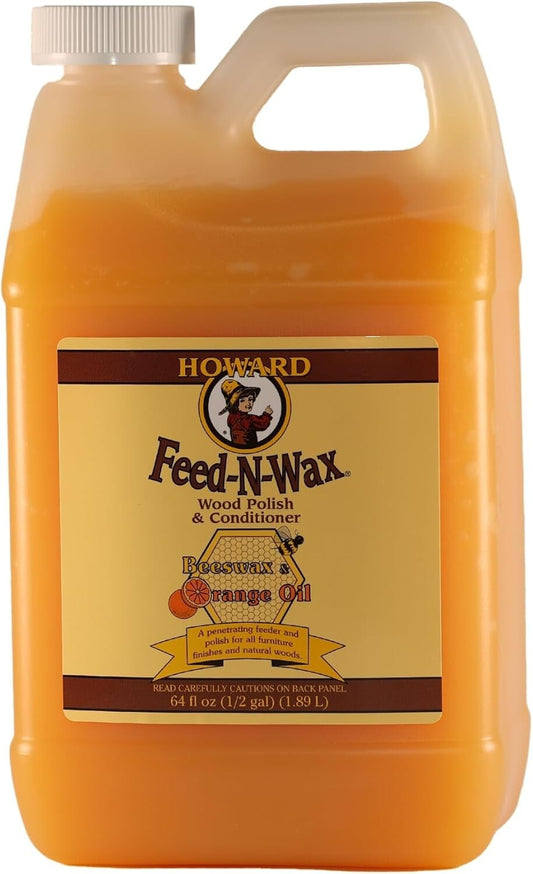64-Oz Howard Feed-N-Wax Wood Polish - Restore and Protect All Wood Surfaces