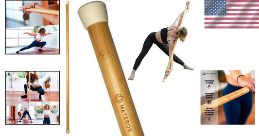 5ft Bamboo Yoga Stick - Balance and Mobility Aid for Stretching & Flexibility