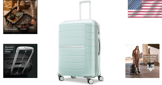 Fashionable Mint Green 24-Inch Expandable Hardshell Suitcase - Travel Perfectly