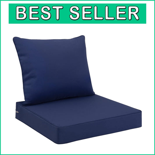 Elegant 24x24 Inch Outdoor Seat Cushion - Waterproof, Fade-Proof & Comfortable