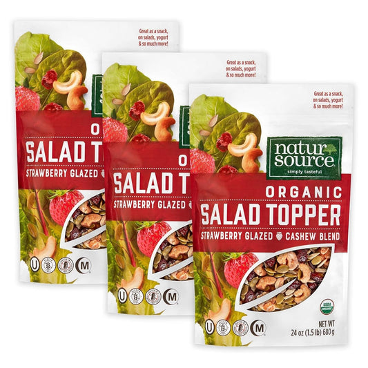 Delicious Organic Salad Topper: Crunchy Seeds & Strawberry Cashews - Gluten-Free