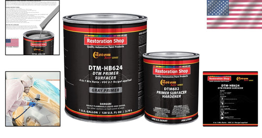 Fast-Drying Rust-Resistant 1.25 Gal Gray Primer & Hardener for Metal Surfaces