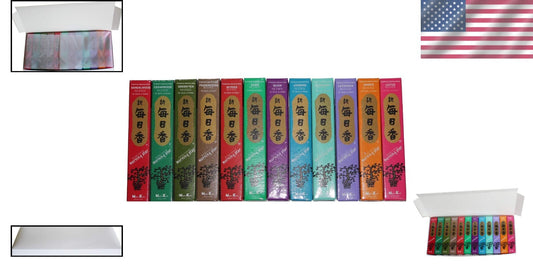 12 Fragrance Nippon Kodo Incense Assortment - 600 Premium Sticks for Relaxation