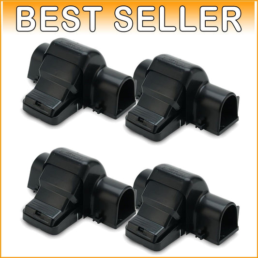 Effective 4 Count Rat Traps - Hands-Free, Safe Rodent Control for Home & Garden