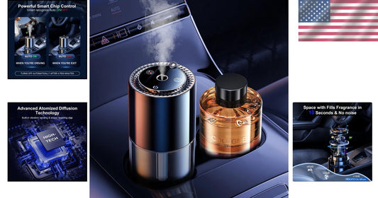 Quiet Car Air Freshener & Diffuser with Large Capacity - Pet-Friendly Fragrance