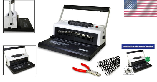 S25A Coil Binding System - 20 Sheets, Electric Inserter & FREE Coils Included