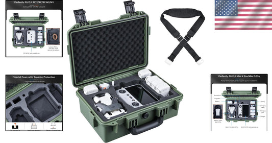 All-in-One Waterproof Case for DJI Mini 4 Pro with Shoulder Strap & Organizers