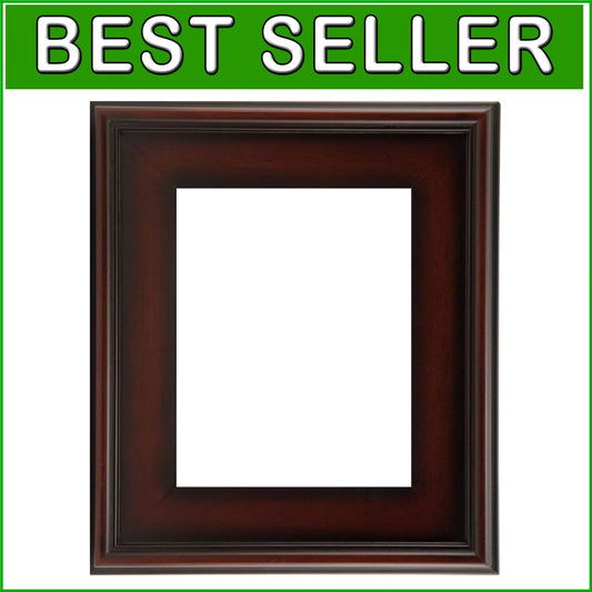 Professional 8x10 Picture Frame in Mahogany – Ideal for Canvas Art Display