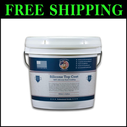 Seamless Roof Repair with 100% Silicone Coating - 1 Gallon Application, White